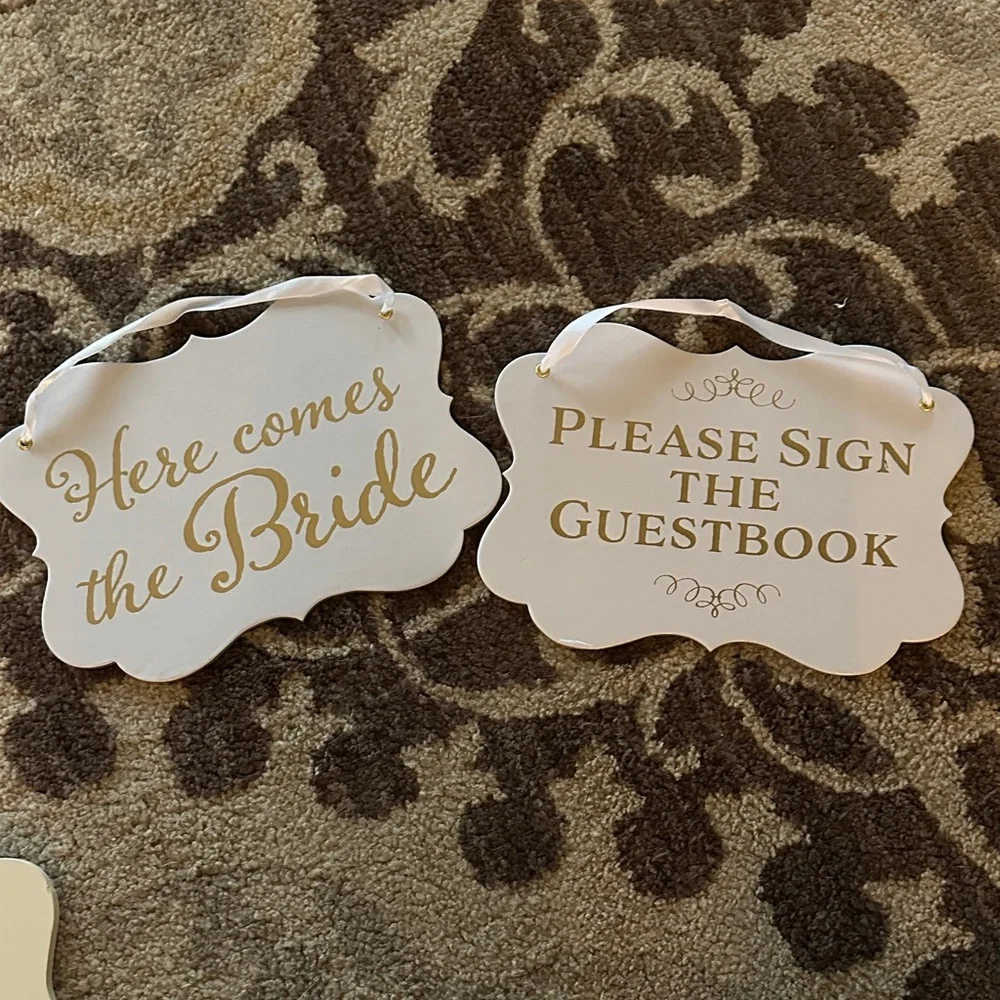 Elegant Wedding Party Supplies Set with Chalkboard Signs